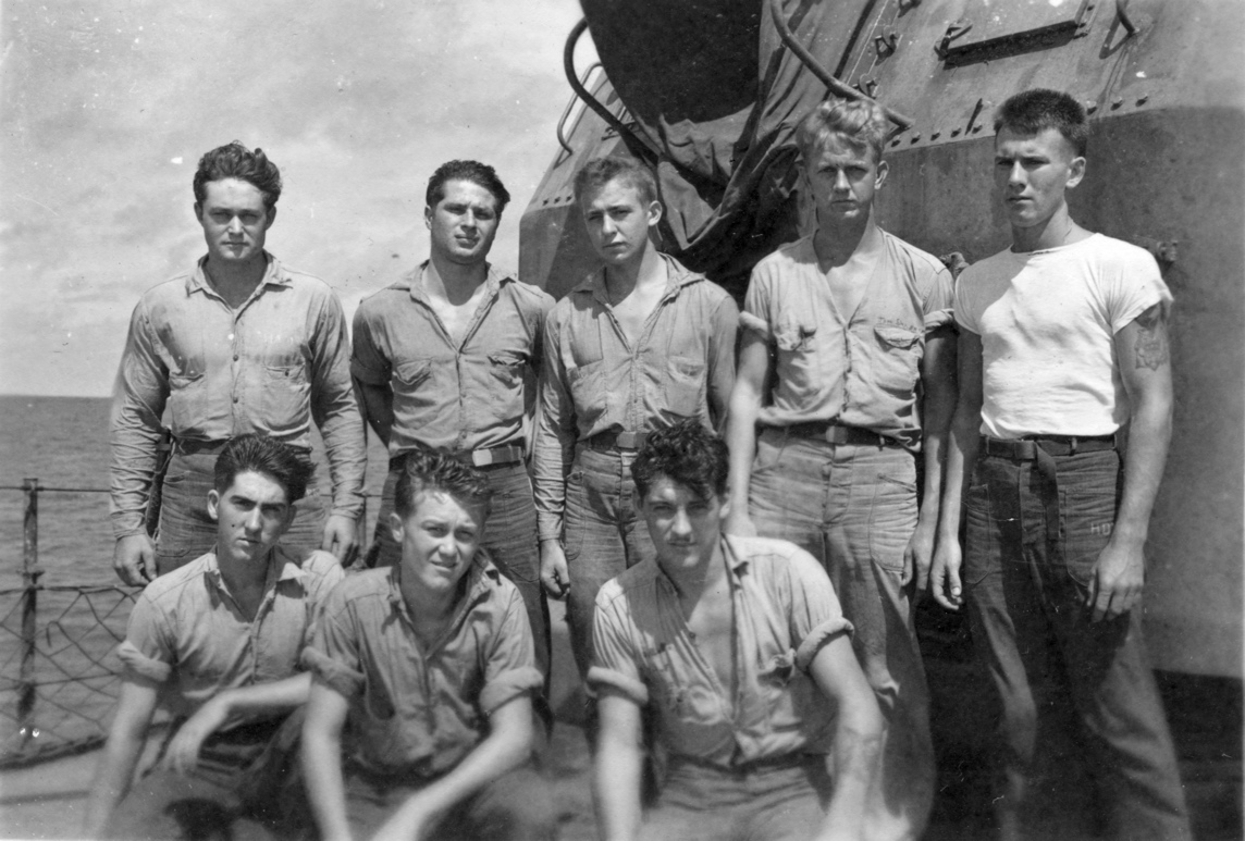 Gun # 51 Crew:<br>BACK ROW (L&rarr;R) W. Hamby, A. Pisapia, B. Bailey, J. Shannon, H. Muensterman. FRONT ROW (L&rarr;R) J. F. Richard, J. Cox, D. Fruedeman.