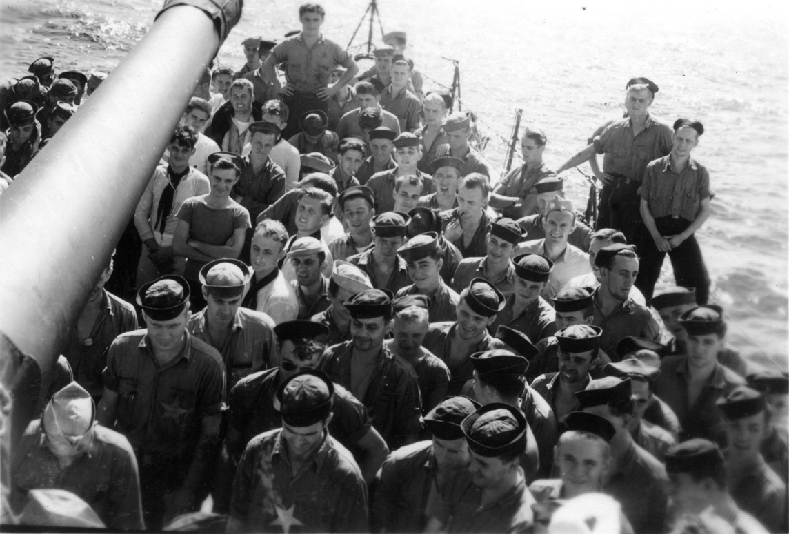 On the foc&rsquo;sle; 25DEC1943.