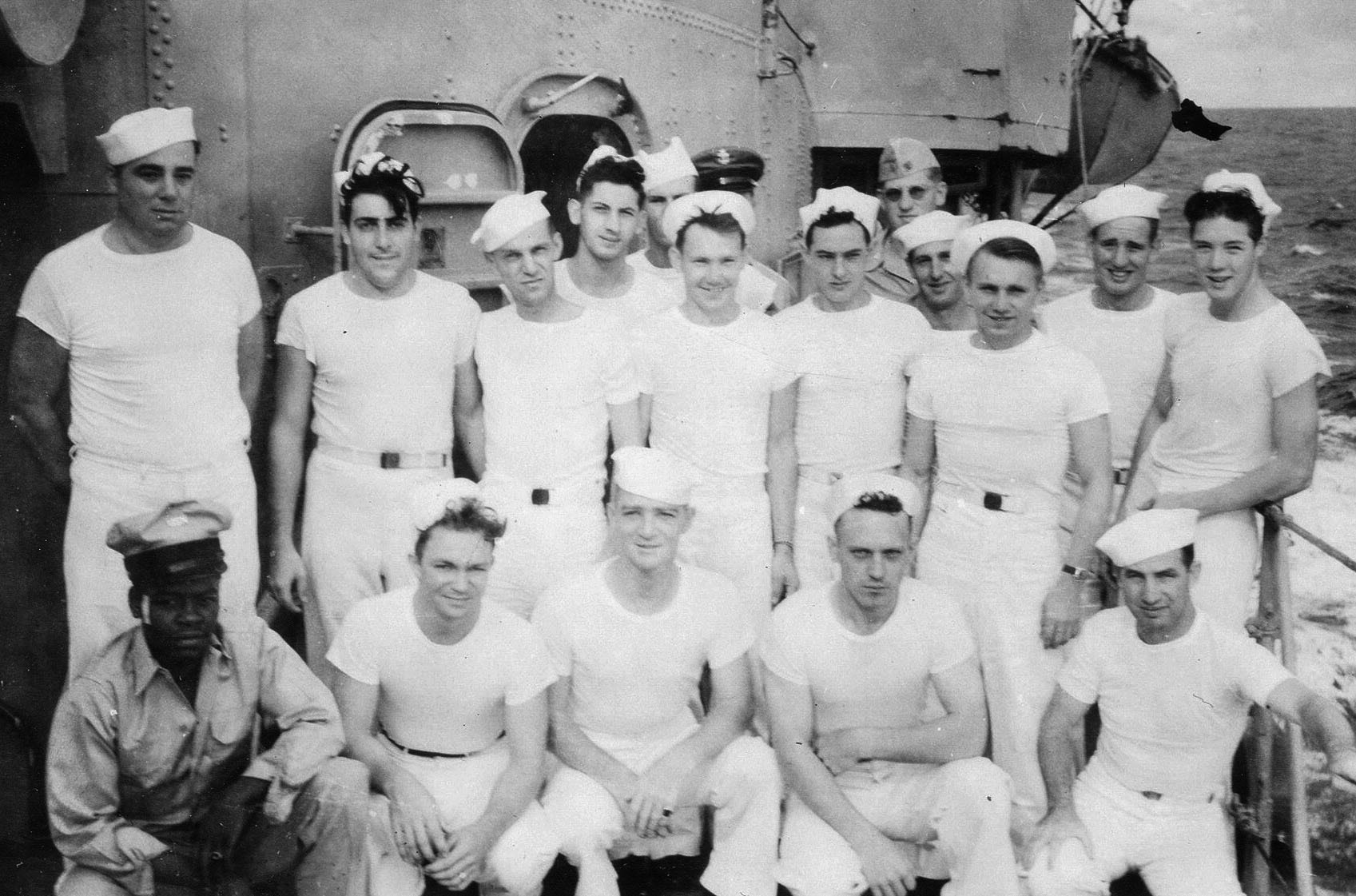Supply Dept.<br>BACK (L&rarr;R) H. Muensterman, T. Perrin, H. Callaway.<br>MIDDLE ROW (L&rarr;R) [unknown], G. Pacitti, J. Morton, M. Horkman, P. Withers, R. Pelletier, H. Bradish, J. Dalakow, H. Bonnet, F. Thomas.<br>FRONT ROW (L&rarr;R) J. Davis, [unknown], S. Schriebersdorf, W. Ball, J. Crowe.[unknown].
