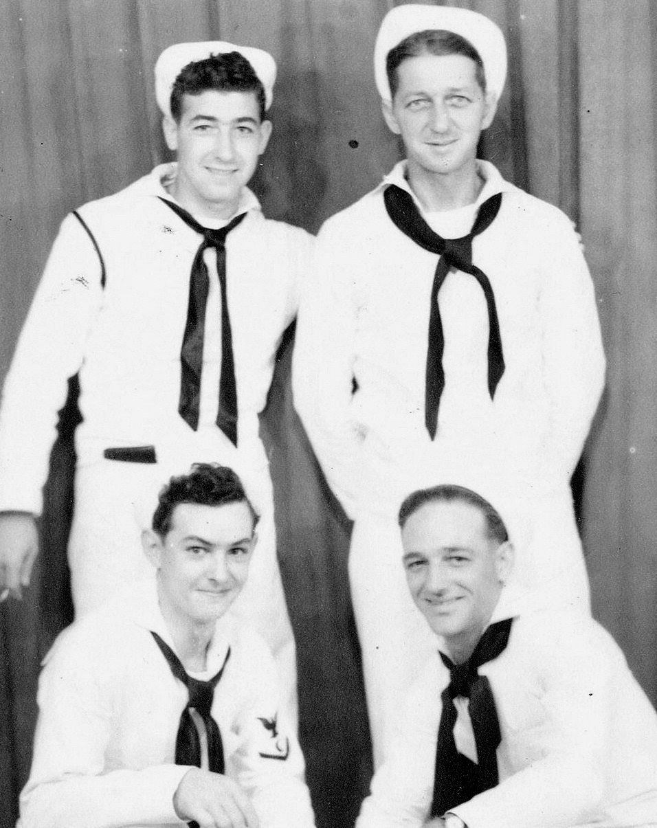 Supply Dept.<br>BACK ROW (L&rarr;R) E. Pelletier, [unknown].<br>FRONT ROW (L&rarr;R) R. Pelletier, [unknown].