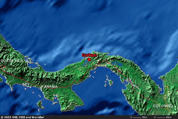 Map of Gatun, Panama